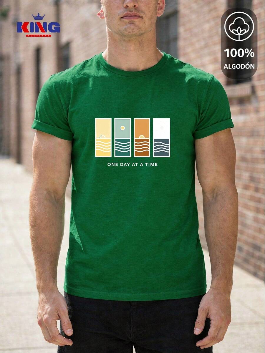 King T-shirt Men T-Shirts - Teal Blue - View 1