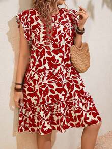 Plus Size Dresses - Rojo - View 6