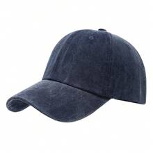 1pc Fashion Solid Color Minimalist Soft Crown Washed Retro Spring/Summer Portable Baseball Cap - A - View 18