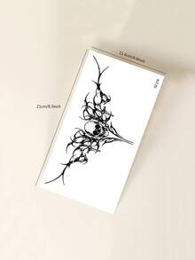 STARTTOOS Sexy Succubus Lower Back Tattoo Sticker - Dark Gothic Skull Totem Chest Temporary Tattoo Sticker For Y2K - Black - View 5