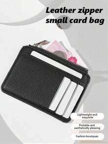 [Cartera Elegante para Mujer] Cartera Delgada de Doble Pliegue - Diseño Minimalista con Monedero, Regalo Perfecto para Cumpleaños/Aniversario - Albaricoque - Ver 12