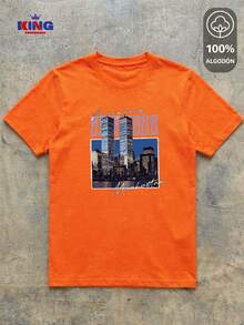 King T-shirt Men T-Shirts - Orange - View 2