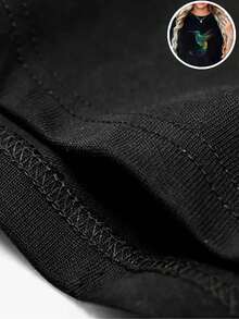 1pieza Blusas para Mujeres Blusas Hermosas para Mujeres Ropa para Mujeres 180G Negro y Blanco, Multicolor Pájaros Colibríes de Neón, Alta Calidad Camiseta, Cuello Redondo, Corte Básico Sueltos, para Hombres y Mujeres, Transpirable, Versátil, Lavable en Máquina, Cómoda, Tallas S~3XL, Diario, Casual, Deportes, Esencial Verano - Negro - Ver 7