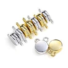 4pcs Magnetic Necklace Clasp & Closure Set, Gold & Silver Spring Clasp, Beaded Chain Extender, Magnetic Lock Jewelry Converter - Multicolor - View 9