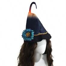 Floral Wizard Hat, Suitable For Halloween Party / Dark Fairy Tale Themed Events - Dahlia Hat - View 5