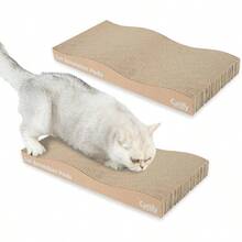 Catify Scratcher, Fun Interactive Scratchers, Posts, Poles, Claw , Furniture Saver Indoor Support Natural Behaviors Heavy Duty - 5 Pack Round, 10x 10 Inch - Wave(2 件裝) - 查看 2