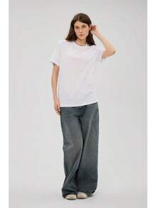 The Most Popular Women's T-Shirt Of 2026! A , Youthful, Lightweight, And Casual Short-Sleeved T-Shirt With An Adjustable Fit. The Material Is Durable And Reliable! - 單色白1 - 查看 2