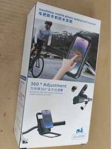 通用 PVC 機車與自行車手機支架，防水防震 360° 旋轉 GPS 導航支架，可調節，兼容多種手機尺寸，防雨騎行配件 - 彩色 - 查看 9