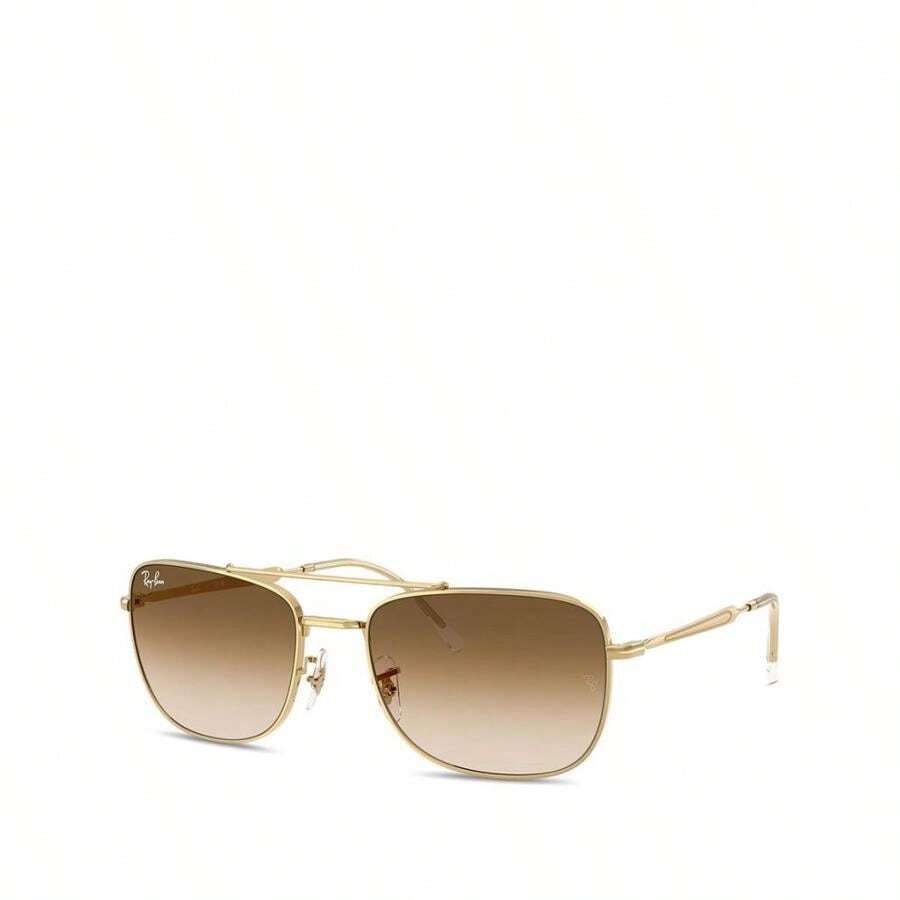 Ray-Ban Rectangular Sunglasses, 59mm |  | Women Sunglasses - GOLD/CLEAR GRADIENT BROWN - View 1