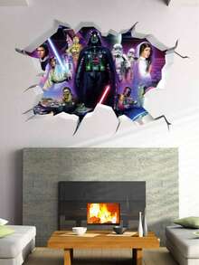 Hasbro 3D Break-Through Wall Stickers, 4PCS Galactic Peel & Stick Wall Decals For Home Decor,Bring The Epic Magic Of The Galaxy Straight Into Your Living Space With This Set Of 4 Themed Wall Stickers, Featuring A Stunning 3D Break-Through Design That Makes Iconic Characters And Scenes Appear To Burst Right Out Of Your Wall. - Wall Sticker - View 8