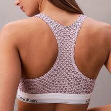 Calvin Klein Calvinklein Icon Cotton Modal Unlined Bralette QF8493 - Stencil Heart / Spring Lilac - View 4