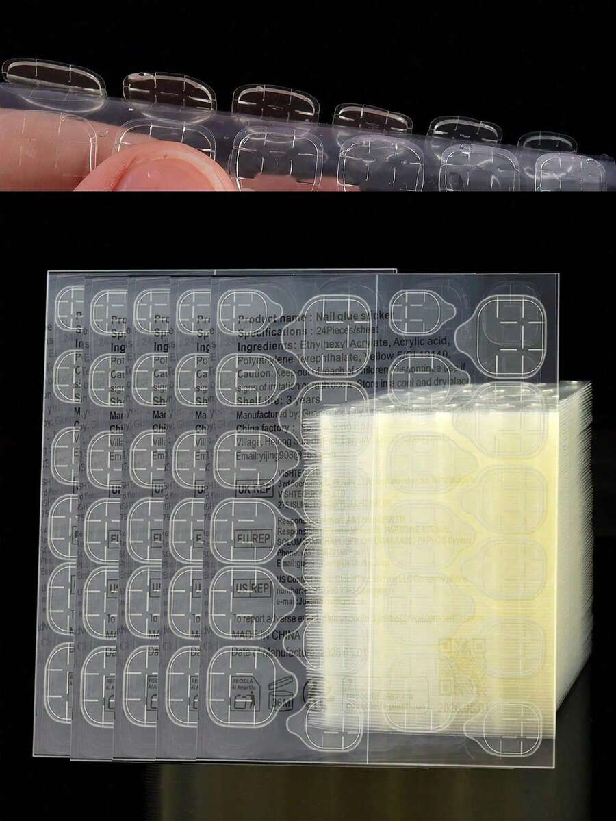 240 miếng (10 tờ) Băng keo dán hai mặt gel chống nước thoáng khí - Màu be - Xem 1