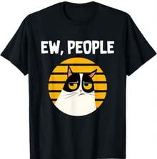 ¡Qué asco, gente! - Camiseta divertida de regalo para amantes de los gatos - Negro - Ver 1