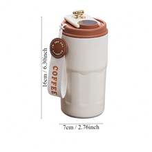 1 cốc hiển thị cảm ứng 450ML/15.2oz có chỉ báo nhiệt độ, bình giữ nhiệt chống rò rỉ hai lớp bằng thép không gỉ 316, thiết kế chống trượt cho bình đựng nước pha cà phê và trà khi trở lại trường khi trở lại trường - Nhiều màu - Xem 2