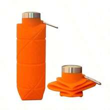 Reusable & Portable Collapsible Bottle/Cup (With Leak-Proof) - Silicone Foldable Travel Bottle (Upgraded Design); Fitness, Camping, Hiking, Travel, And Various Sports; Lightweight And Durable. 6NXS - Quả cam - Xem 12