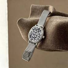 New Fashion Wristwatch For Women, Vintage Quartz Watch, Luxurious, Minimalist, Elegant, Lightweight And Versatile, Suitable For Daily Wear, Birthday Gift, Party, Festive Gathering, Ideal Gift For Yourself Or Friends - 深灰色 - 查看 5