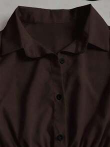 Mono de mujer nuevo, retro y sexy, ajustado y estilizador, elegante y de alta gama, cómodo y versátil, mono blanco de moda para banquetes - Marrón - Ver 5