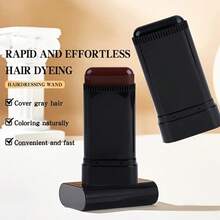 2pcs Adult Temporary Hair Dye Stick (20g), Quick Color Touch-Up, Waterproof And Sweat-Resistant Formula, Long-Lasting Fast Coverage For Dry Hair, Contains Squalane, Easy To Apply And Wash, 20g Hair And Beard Dye Pen, Emergency Gray Hair Coverage - Long-Lasting And Easy To Clean, Travel Portable, Convenient For Outdoor Use - Black - View 7
