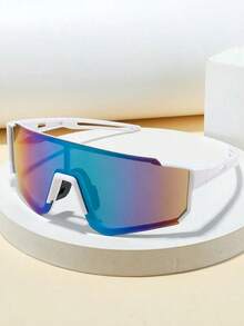 1 Piece / 3 Pieces / 5 Pieces Oversized Men's Gradient Sports Glasses, Fashionable For Cycling, Driving And Sports, Color Changing Sports Glasses, Suitable For Outdoor Travel - 藍色的 - 查看 8