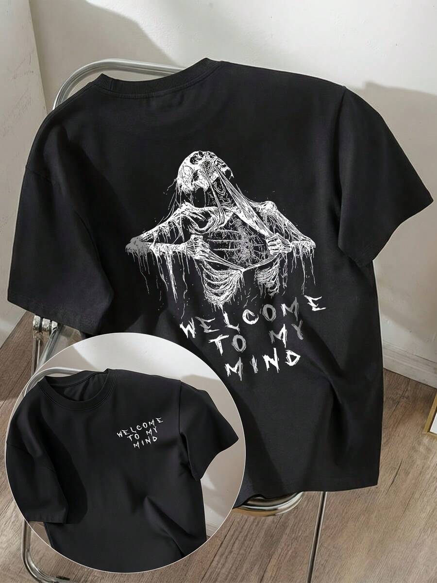 Women's T-Shirt For Spring And Summer - Hitam - View 1