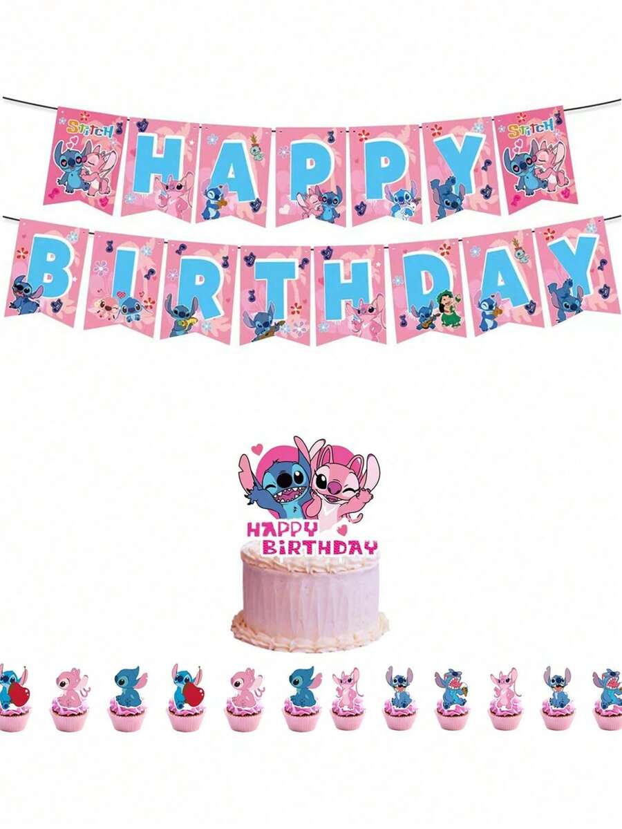 Bộ trang trí tiệc sinh nhật chủ đề Stitch màu hồng của Disney, banner xoắn ốc treo trang trí bánh kem hình Stitch, đồ dùng tiệc Stitch, hoàn hảo cho tiệc sinh nhật trẻ em, họp mặt gia đình, lễ kỷ niệm ngày lễ, tiệc mừng em bé chào đời, tiệc tốt nghiệp, dã ngoại ngoài trời, tiệc theo chủ đề ngày lễ, đạo cụ chụp ảnh, trang trí tiệc gia đình, trang trí phòng, quà sinh nhật cho bé gái, phụ kiện trang trí tiệc hoạt hình chủ đề Stitch, phù hợp cho các lễ kỷ niệm ở mọi lứa tuổi. - Nhiều màu - Xem 1
