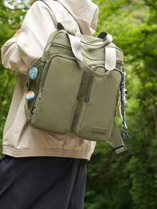 Solid Color Men's Large Capacity Backpack - Multicolor - View 8