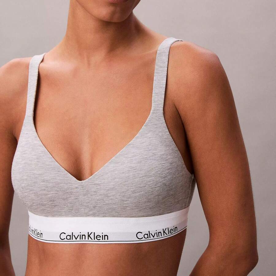 Calvin Klein Calvinklein Icon Cotton Modal Lift Bralette QF8500 - Grey Heather - View 1