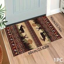 1pc Vintage Floral Pattern Printed Rug, Long Doormat Series, Indoor Entrance Mat, Bedroom Bedside Mat, Kitchen Mat, Suitable For Living Room, Laundry Room, Bathroom - Multicolor - View 10