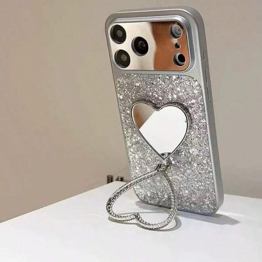 Giá đỡ điện thoại hình trái tim đính đá gương, đặt ngang & dọc, giá đỡ đa năng để bàn, giá đỡ điện thoại nghiêng - Nhiều màu - Xem 1