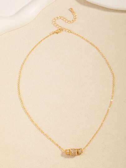 Fashionable Luxury Geometric Shiny Circle Necklace, Suitable For Daily, Party, Wedding Events, Great Gift For Friends