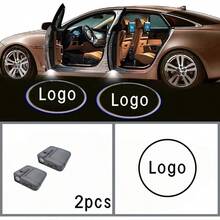 2-Pcs Automatic Induction Door Welcome Light With Logo Projection - Battery Powered (Product Without Battery), Automatic Induction Decorative Door Foot Atmosphere Light, Suitable For Audi, Opel, Peugeot, Renault, Chevrolet And Other Models, The Most Fashionable Gift - Carbon Fiber Version - View 39