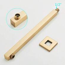 Square Shower Head, Single Lever, Rain Type, High Pressure - Gold - View 10