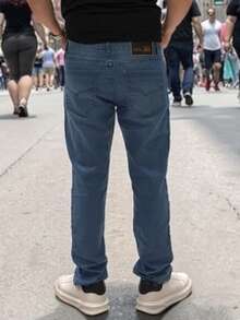 Men's Slim Fit Denim Jeans With Elastane And Lycra - 阿祖爾日報 - 查看 3