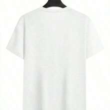 1 Piece Of Women's Clothing; Summer T-Shirts, Simple Design With Women's Face Print, Casual Women's T-Shirts, Soft Short Sleeve T-Shirts, Round Neck, Comfortable Clothing, Summer Sets, 100% Pure Cotton DWWC180g 100% Cotton. - 白色 15 - 查看 2
