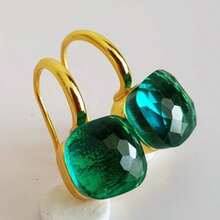 DIYCCPC Anting Liontin Persegi Kaca Aneka Warna Vintage Mewah, Perhiasan Fashion Buatan Tangan untuk Wanita, Hadiah Ideal untuk Pesta dan Perjamuan - MultiWarna - View 2