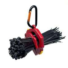 One Touch Soporte para ataduras de cables organizador con cierre - Rojo - Ver 3