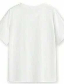 Billie Hit Me Hard & Soft Poster T-Shirt (With Backprint)Summer Tops Going Out Top T Shirt Black Top White Top Summer T Shirts Summer Outfit For Women - 白色 2 - 查看 2
