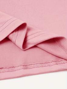 Camiseta con estampado de Cupido para el Día de San Valentín, manga corta, cuello redondo, top casual, ideal para verano y primavera, ropa de mujer - Rosa - Ver 5