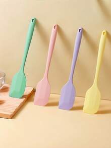 4pcs/1 pieza Espátula de silicona antiadherente duradera adecuada para crema, mermelada y mantequilla, fácil de limpiar, adecuada para el hogar, restaurante, pastelería, juego de herramientas de cocina para hornear - Ver 2