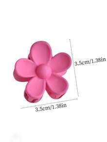 10 Pieces Of Ladies' Multi-Color Flower-Shaped Small Claw Clips, Fashionable Matte Frosted Macaron Color Series Bangs And Loose Hair Braid Hair Accessories, Suitable For Daily Use. - Multicolor - View 5