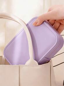 1pc PU Leather Jewelry Organizer Box, Portable Travel Jewelry Storage Box, Multi-Layer Earring & Ring Organizer, Compact Zipper Jewelry Box, Cosmetic Storage Box, Accessory Box, Large Capacity Jewelry Organizer, Jewelry Display Stand, Perfume Storage Box, Waterproof & Anti-Oxidation Material, Effectively Protects Your Rings, Earrings, Necklaces And Other Jewelry, Holiday Gift, Women's Gift, Suitable For Teachers - Multicolor - View 4