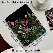 Floral And Other Pattern, Painted Effect Acrylic Crystal Tablet Protective Case With Stand, Compatible With Samsung/Apple/Honor/ Matepad/ - Style 11 - View 3