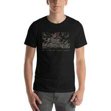 Camiseta unisex de manga corta con diseño de caballo mexicano, de José Guadalupe Posada, con texto Live Life México, color morado, Negro, Small - Negro - Ver 1