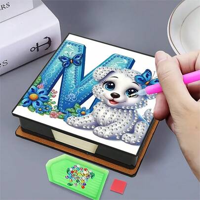 ชุดภาพวาดเพชร 5 มิติ DIY - กล่องแผ่นบันทึก - ของขวัญทำมือที่ไม่เหมือนใคร, ชุดศิลปะเพชร, รูปทรงกลมไม่สมมาตร, ของขวัญทำมือที่ไม่เหมือนใครสำหรับโต๊ะทำงานในสำนักงานและที่บ้าน