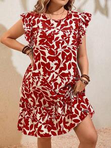 Plus Size Dresses - Rojo - View 5