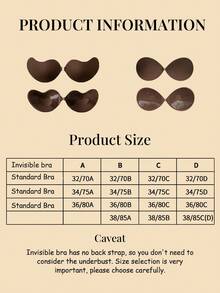 2 Pieces Invisible Mango Style Breast Patches, Breathable, Push-Up, Strapless Bra, Suitable For Wedding Dresses And Spaghetti Straps. Invisible Silicone Mango Style Breast Patches, Spaghetti Strap, Wire-Free, Strapless Bra, Anti-Sagging - Multicolor - View 8