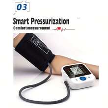 Large Screen Upper Arm Blood Pressure Monitor Comfortable Cuff Accurate Reading Household Health Checking Instrument For Family - Black - View 5