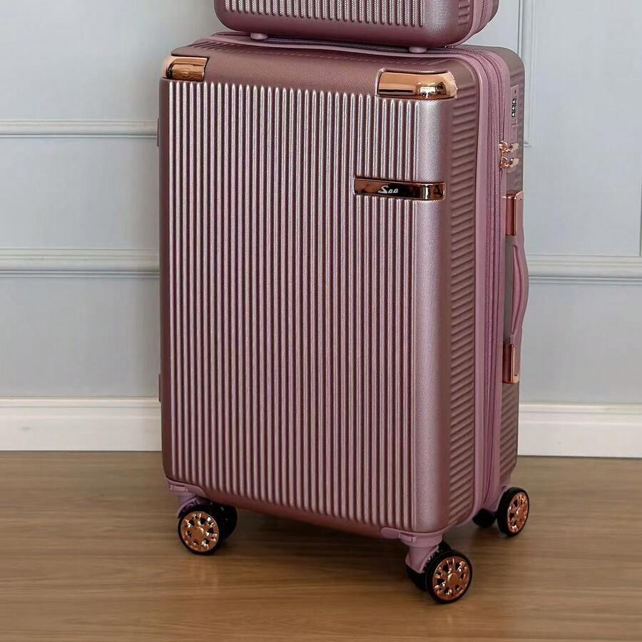 Carry-On Suitcase 10kg 360 Wheels Handbag Travel - Rosa vermelho - 查看 1