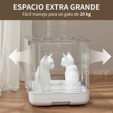 Large Foldable Cat Litter Box With Integrated Disinfection System And Activated Carbon Filter. Ideal For Small Spaces In Apartments And Modern Homes. Easy To Assemble And Store Without Tools Thanks To Its Smart Space-Saving Design Offers Maximum Hygiene With Every Use. Comfortable And Mess-Free Experience For Your Pet With Wide Side Access And Non-Slip Base For Greater - Apricot - View 6