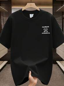 Camiseta de manga corta para hombre,% algodón, de marca de moda, estilo casual de verano, talla, corte holgado, prenda versátil adecuada para todas las estaciones. Se puede usar como capa base en primavera y otoño o sola en verano. Estilo unisex, perfecta para amigos. Camiseta de marca de moda,% algodón y de peso pesado. - Blanco - Ver 11